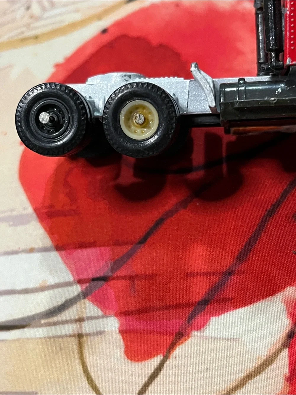 Red Die-Cast Semi Truck Toy - Kids Tractor Unit